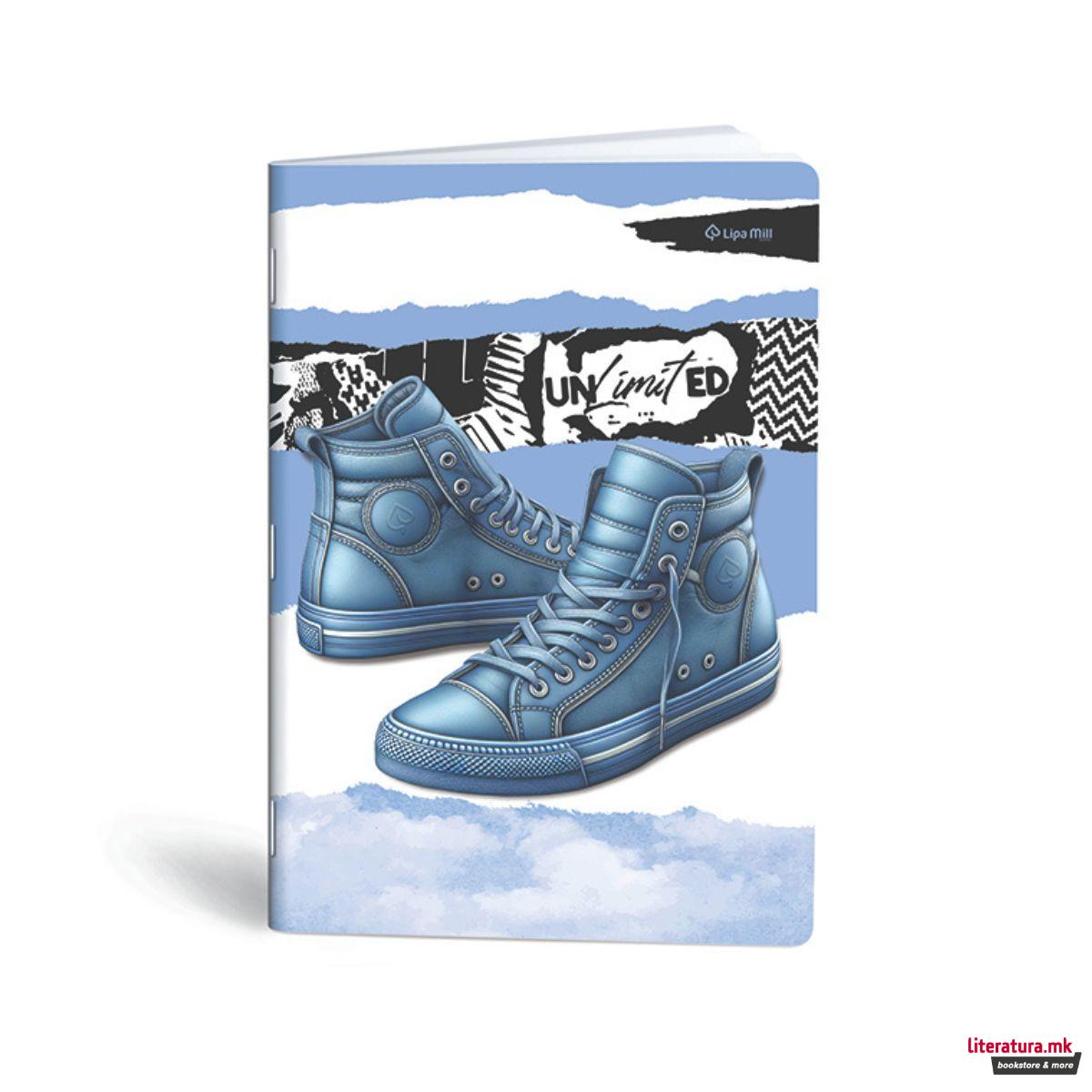 Тетратка, Lipa Mill/Mar-Mar, Premium - Sneakers, A4, коцки 