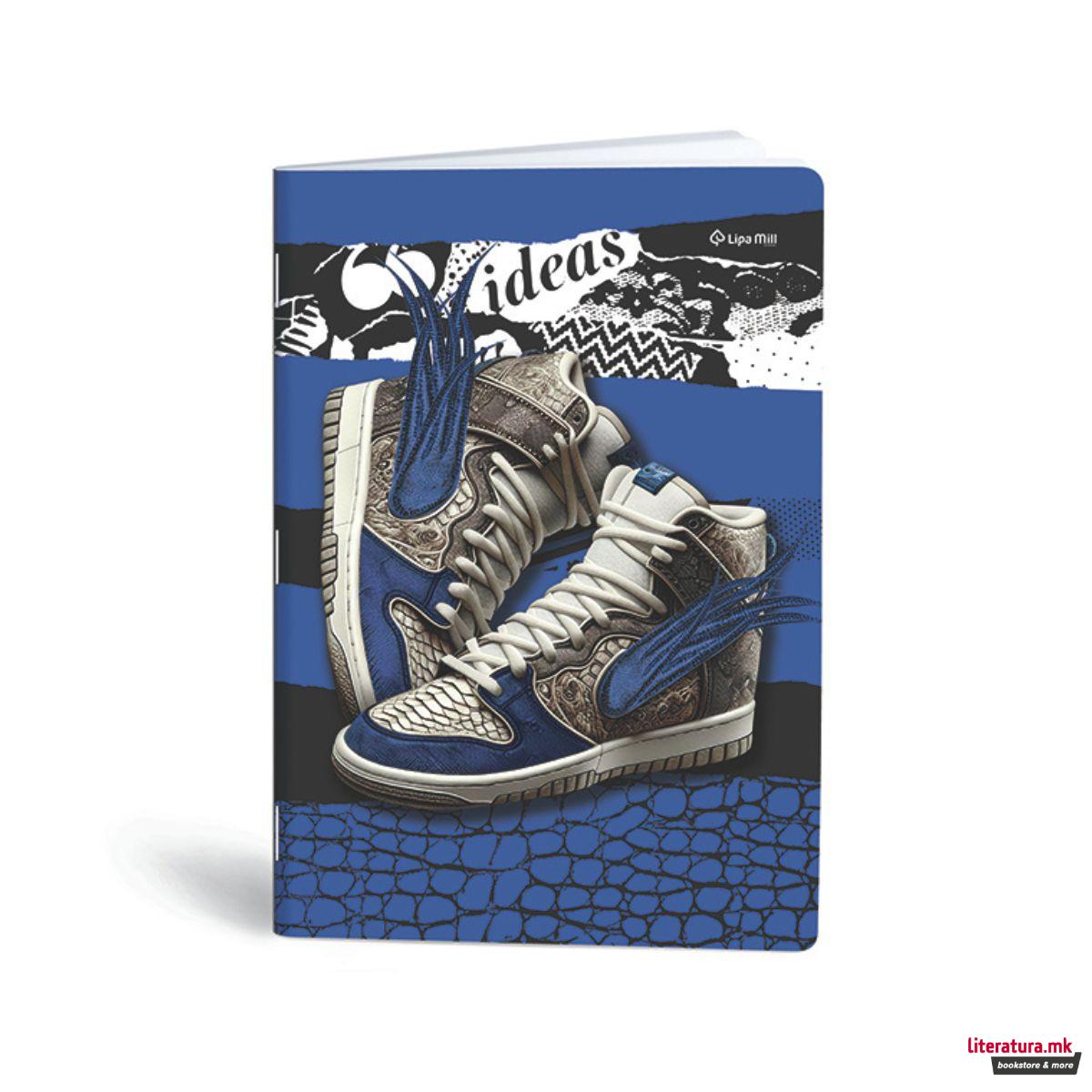 Тетратка, Lipa Mill/Mar-Mar, Premium - Sneakers, A4, коцки 