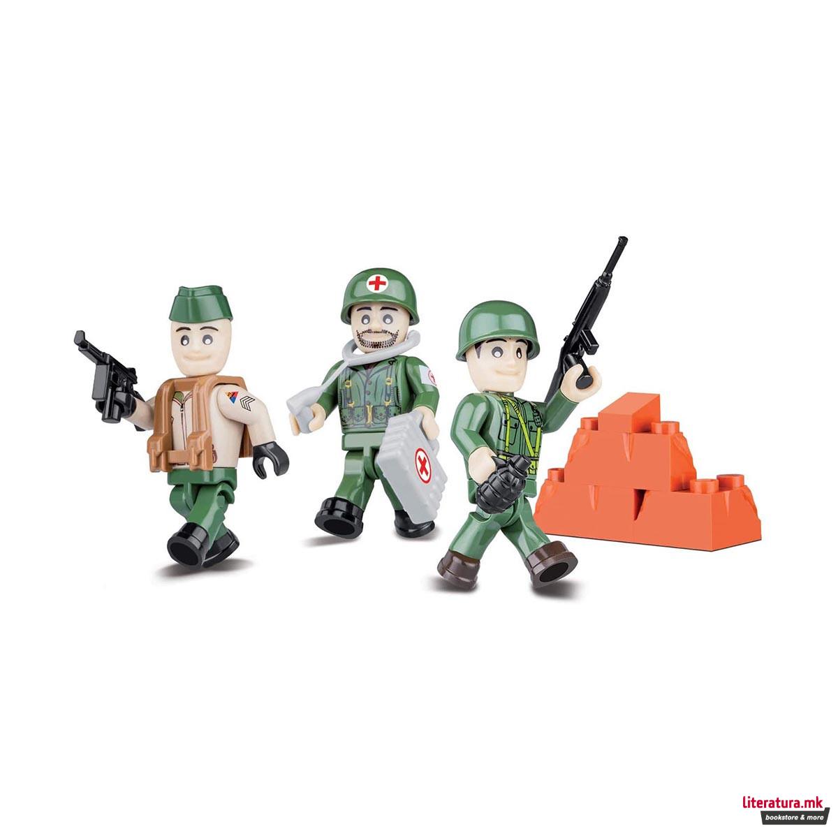 Коцки за градба, WW2 Historical Collection, American Soldiers, 25 парчиња