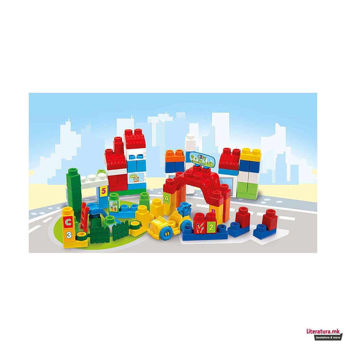 Сет за градба, Clemmy Plus Build and Create Box, 80 парчиња 