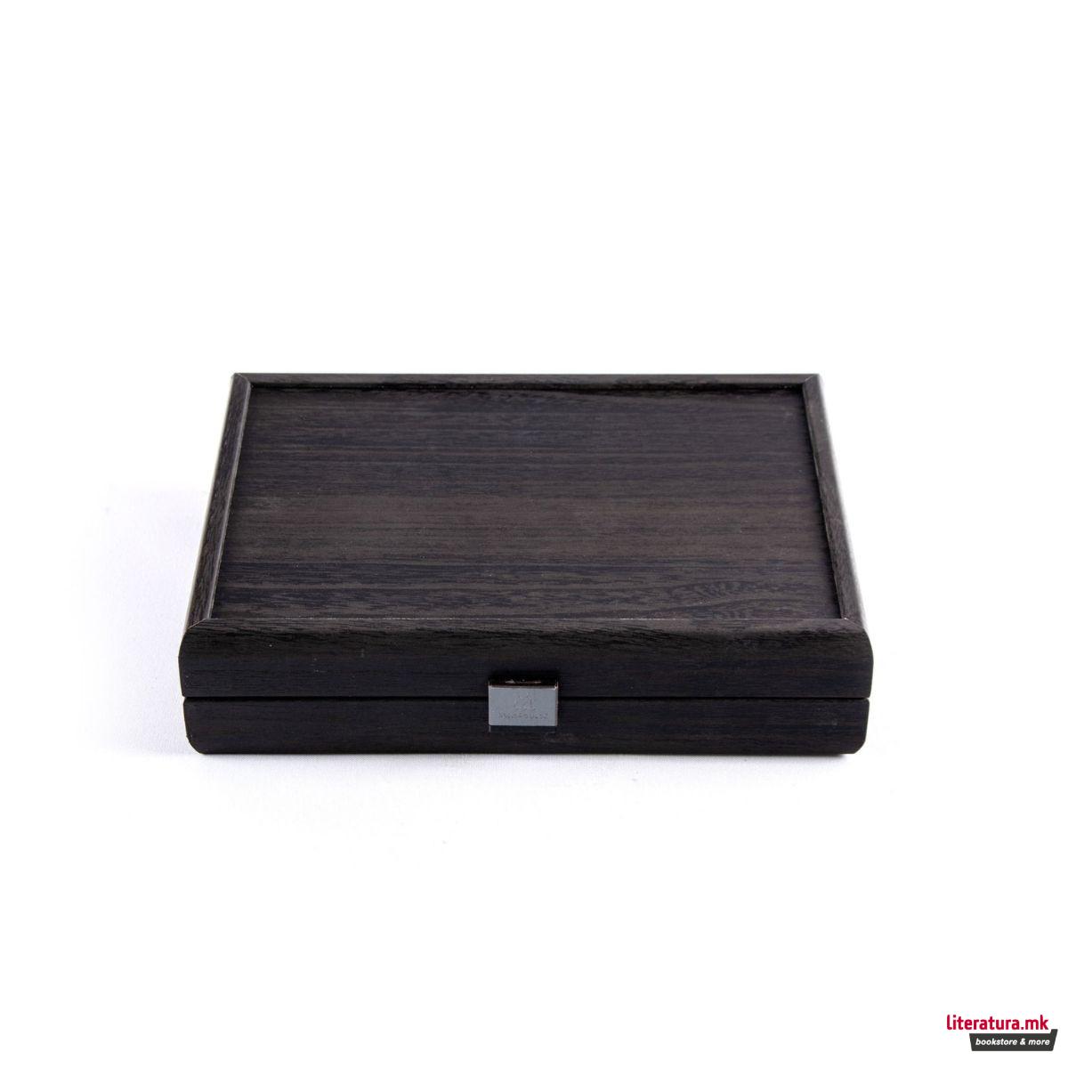 Сет за домино, Luxury Set in Black Wooden Replica Case 