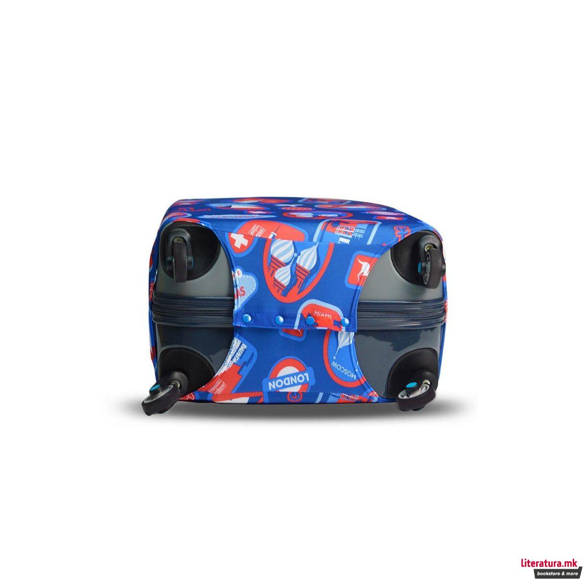 Футрола за куфер, Travel Stamps, S (44-52cm) 