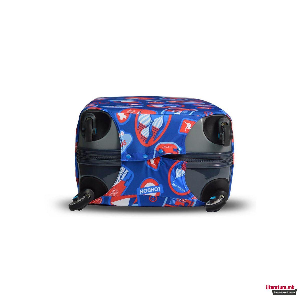 Футрола за куфер, Travel Stamps, S (44-52cm) 