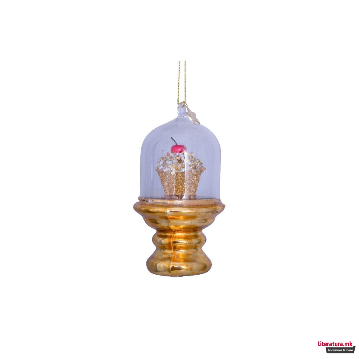 Лампион, Gold Cupcake in Dome, 11cm 