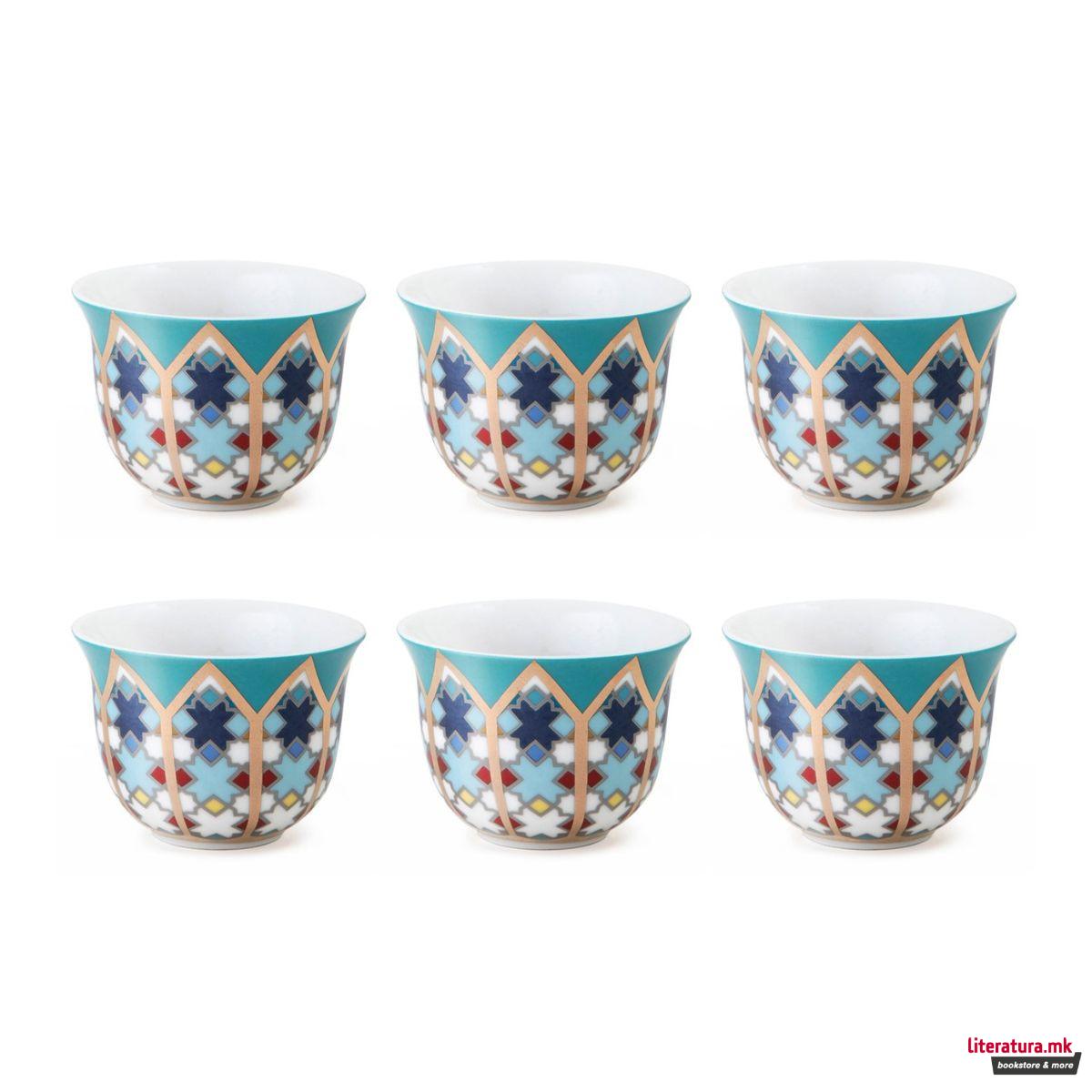 Сет од 6 шолји за кафе, Sursock Vitrail, 60ml 