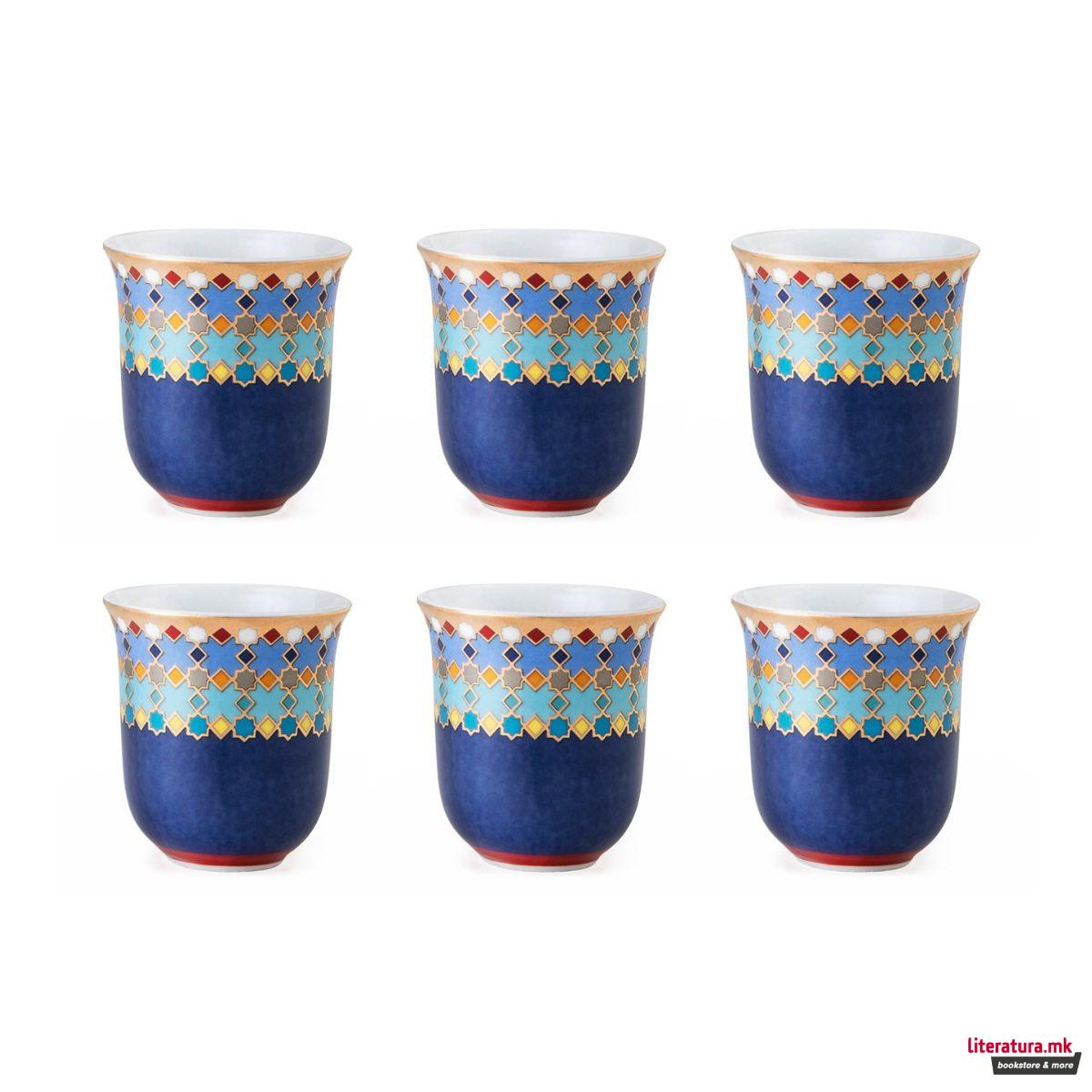 Сет од 6 шолји за кафе, Sursock Vitrail, 90ml 