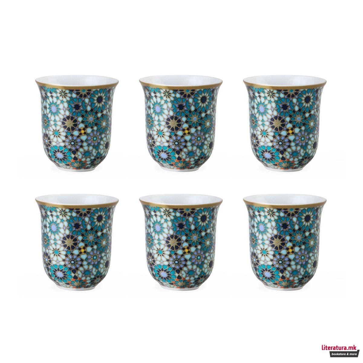 Сет од 6 шолји за кафе, Moucharabieh, 90ml 