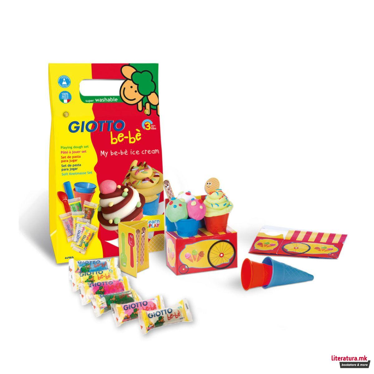Тесто за моделирање + алатки за најмали, Giotto be-bè, My be-bè Ice cream 