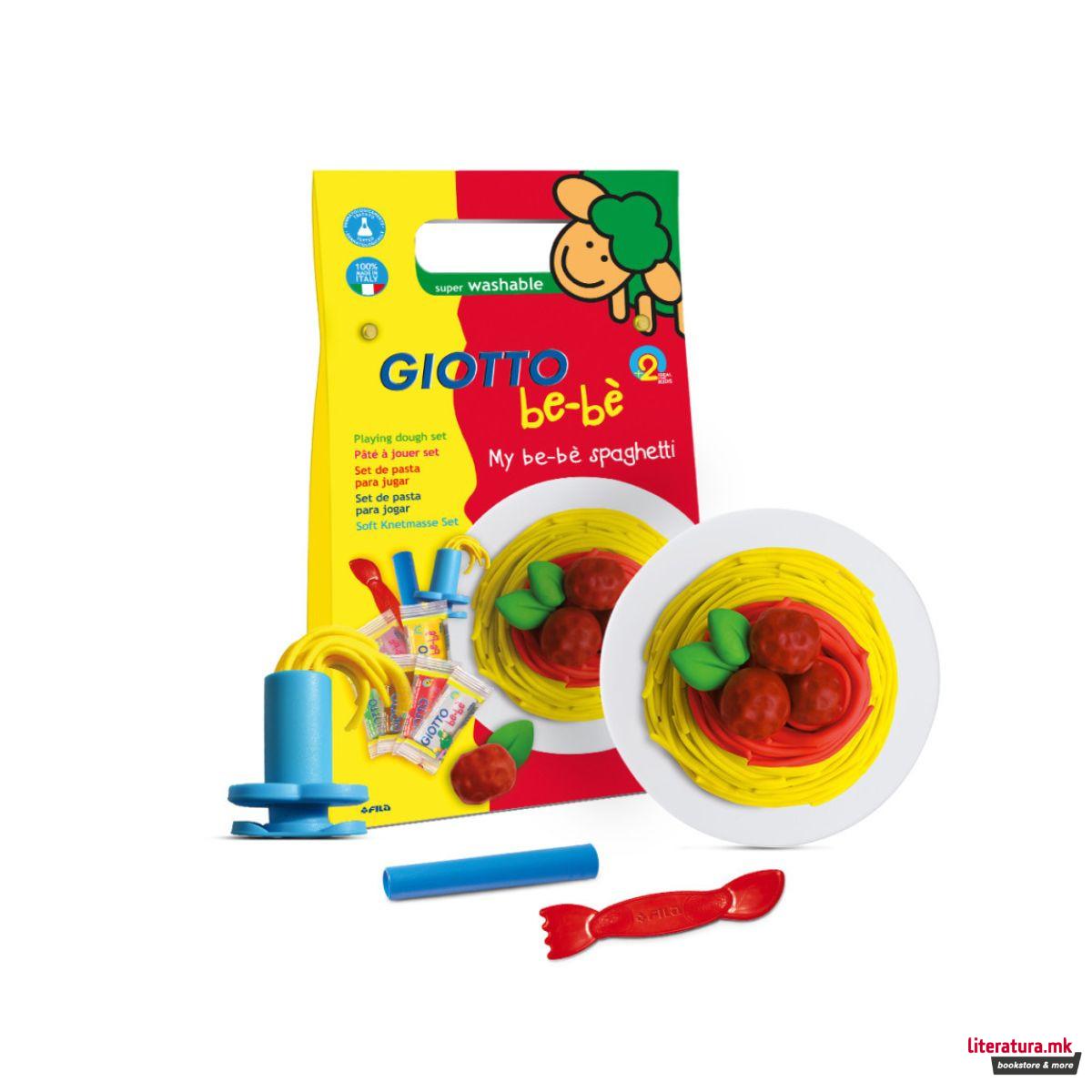 Тесто за моделирање + алатки за најмали, Giotto be-bè, My be-bè Spaghetti 