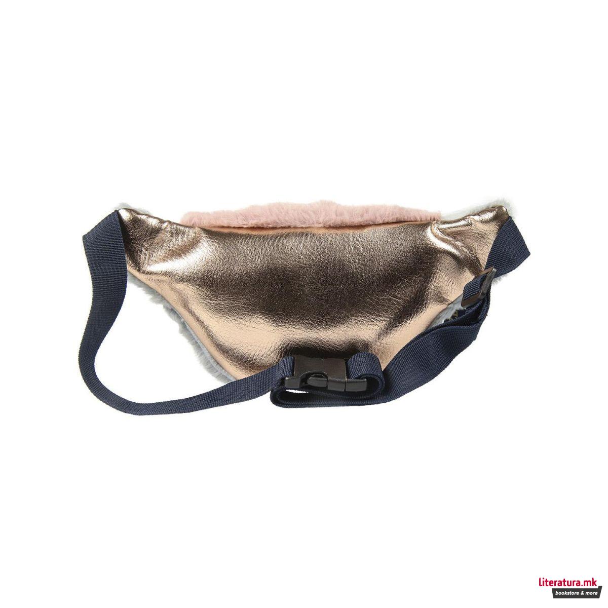 Чанта за на појас, Frozen, Frozen Reign, крзнестa, сино-розева 