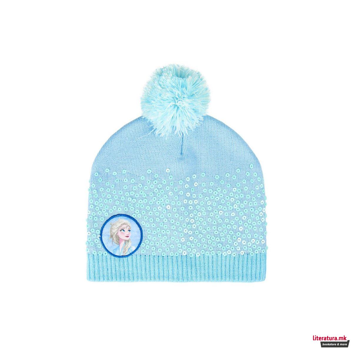 Зимска капа, Frozen, светлосинa 
