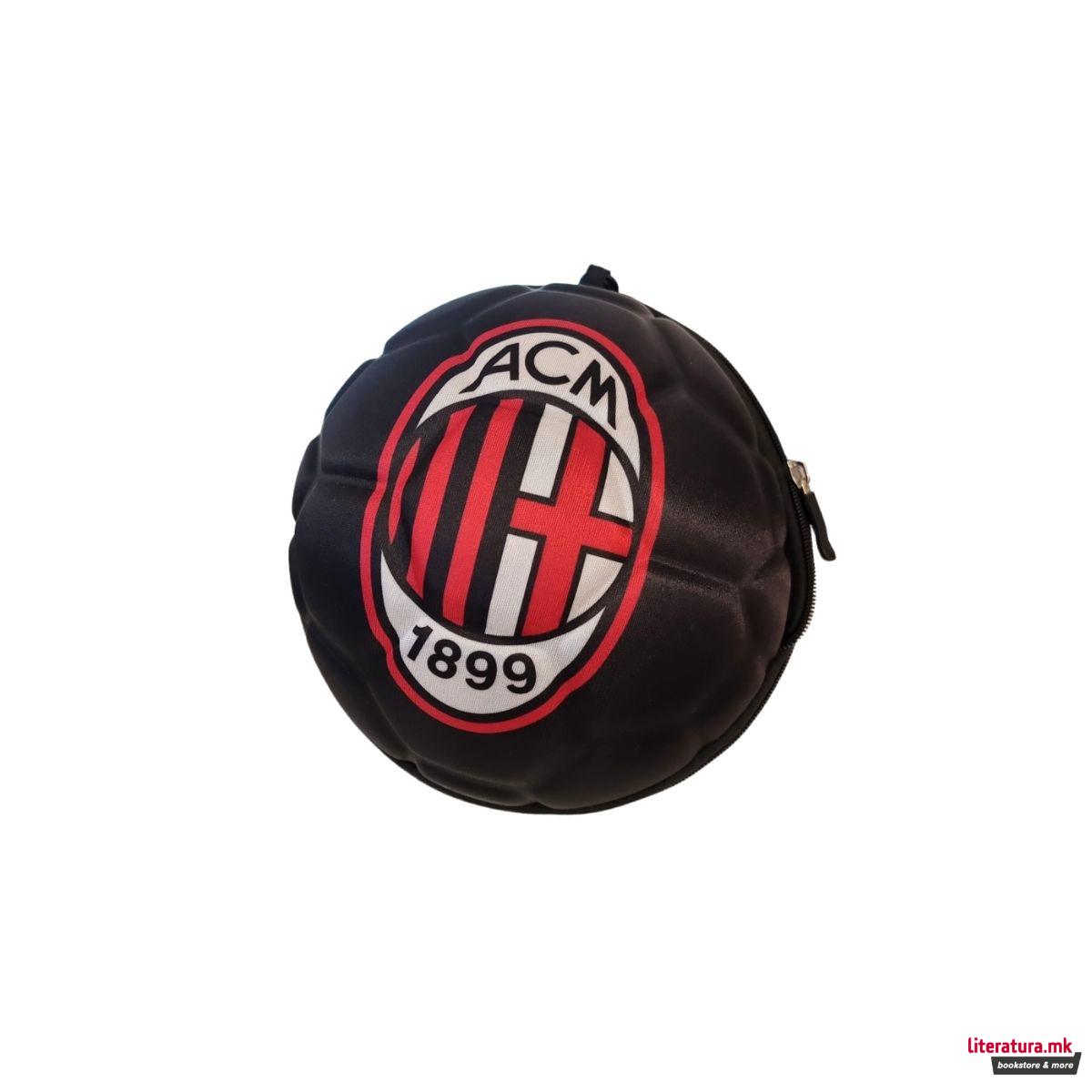 Торба за спорт во форма на фудбалска топка, AC Milan 