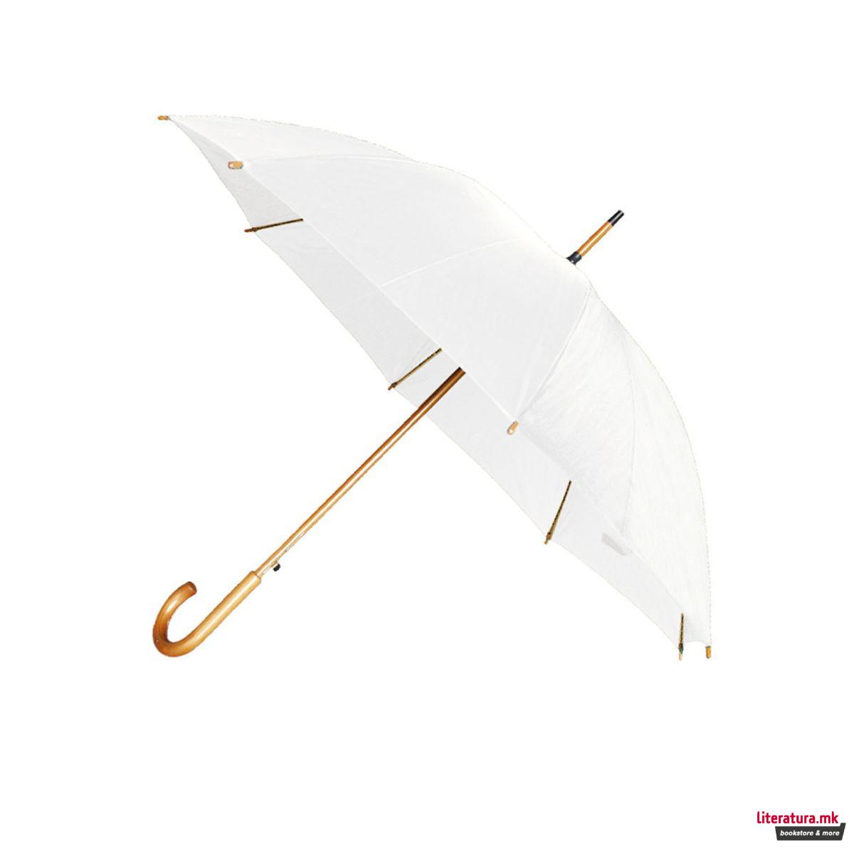 Чадор, Berg, Zeus, бел, дрвена рачка, 105 цм 