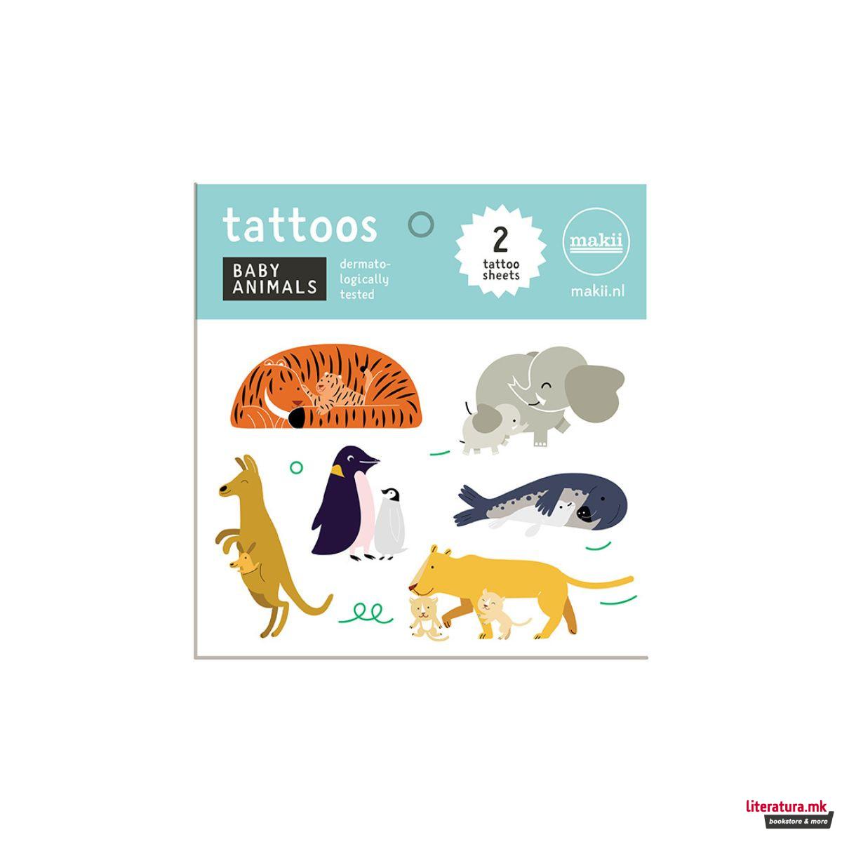 Детски привремени тетоважи, Makii, Бебиња животни