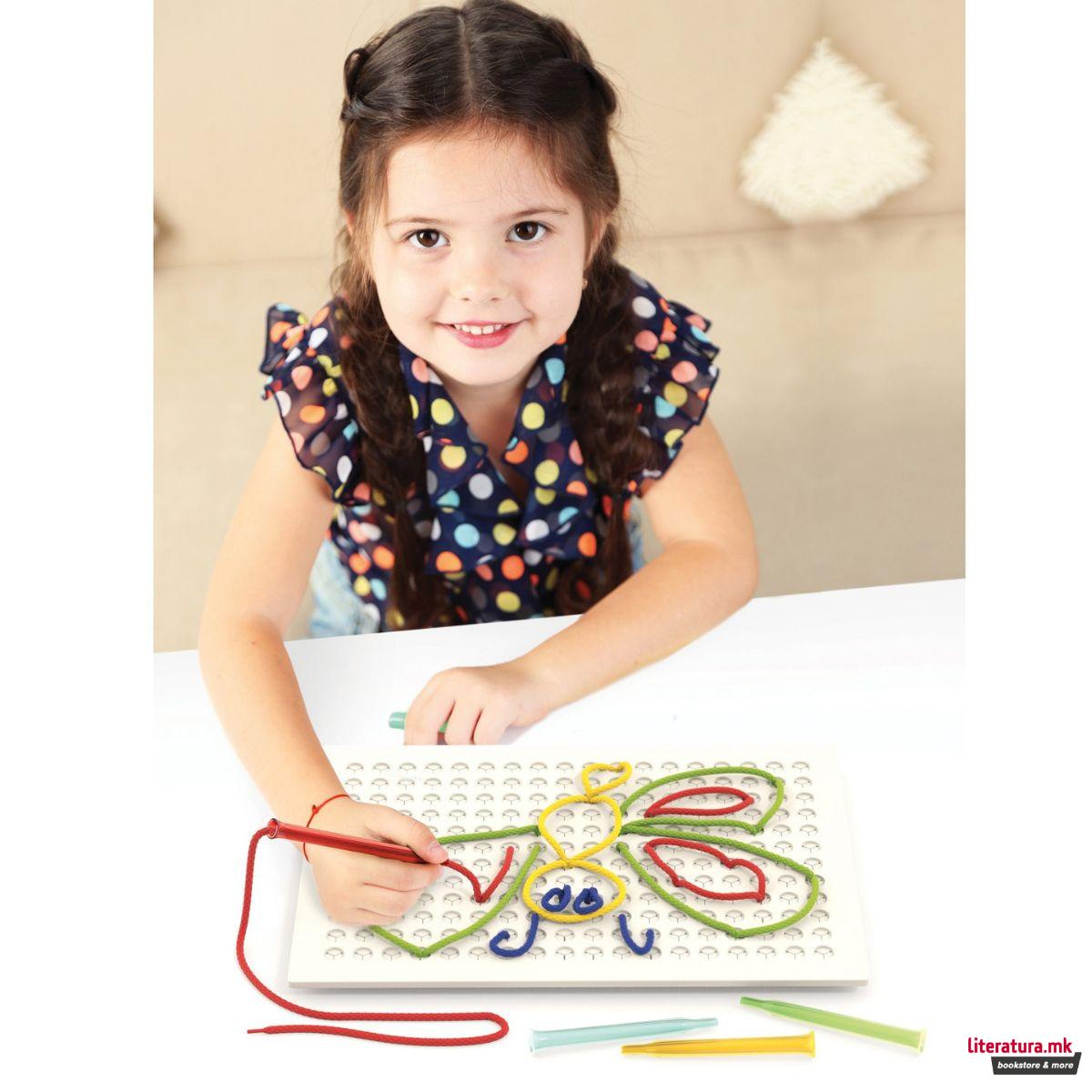 Табла со дупчиња за цртање со врвки, Filò 