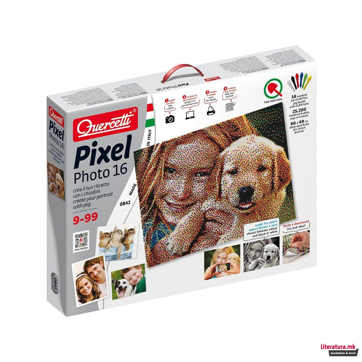 Сет од 16 табли со пинови, Pixel Photo 16, 25200 пинови