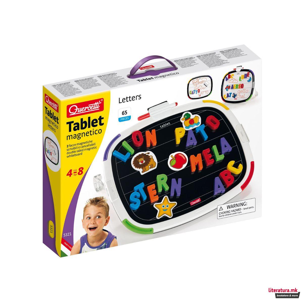 Магнетна табла со букви, Tablet Letters, 65 парчиња 