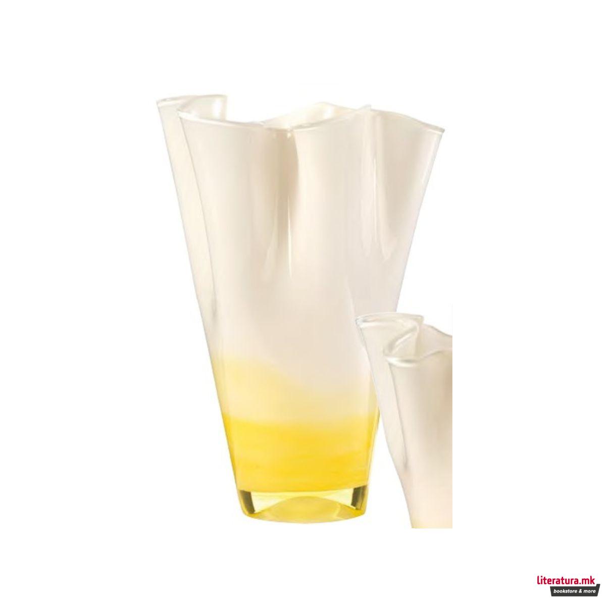 Стаклена вазна, Barhein, Giallo Limone Vaso Fazzoletto 
