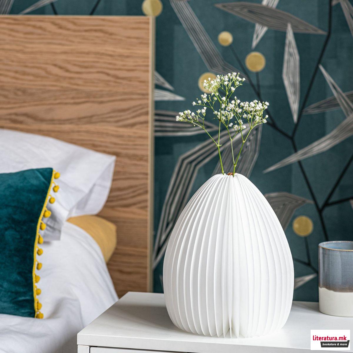 Паметна ламба - Вазна, Smart Vase Light, дрво - орев 