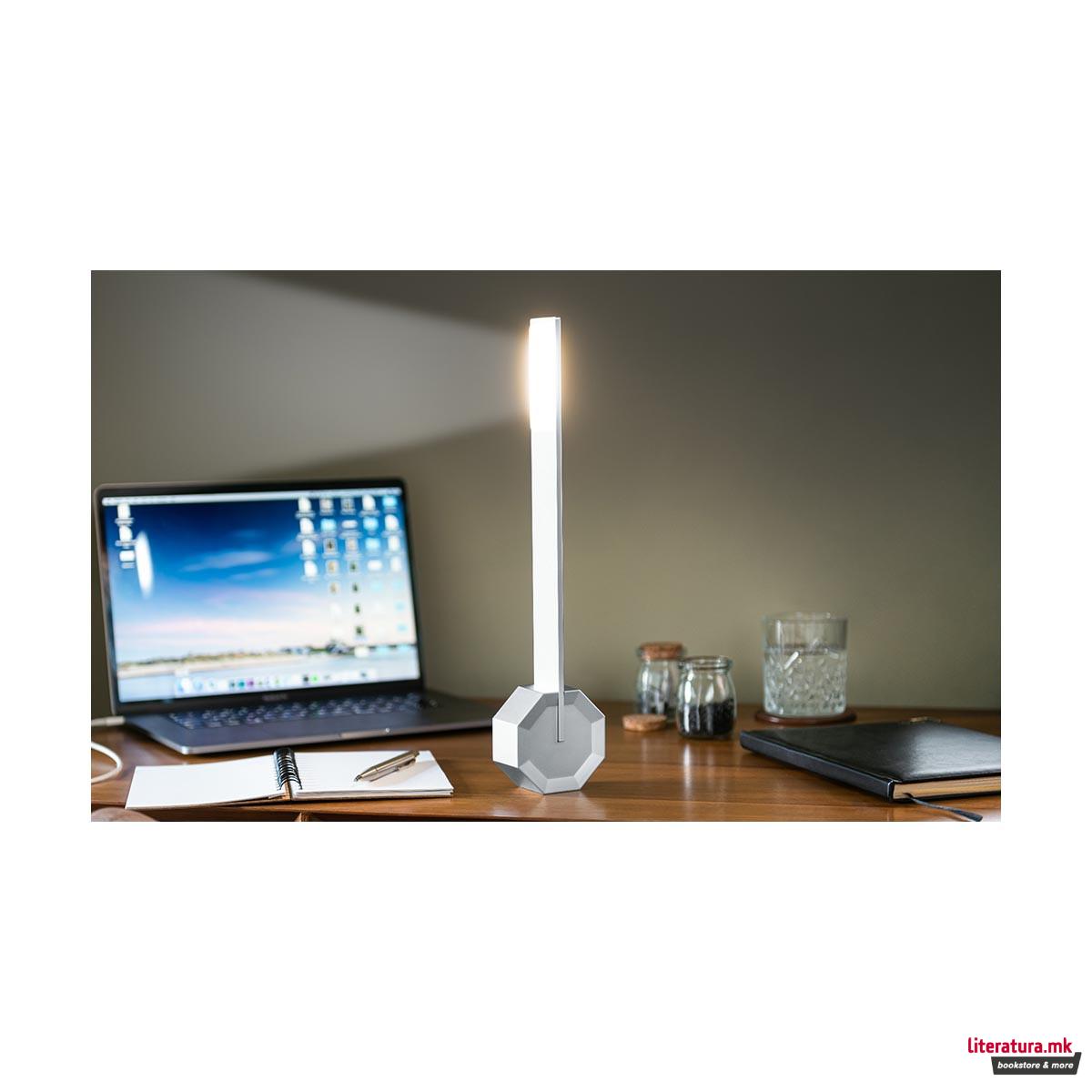 Ламба за биро, Octagon One Portable Light, бела 