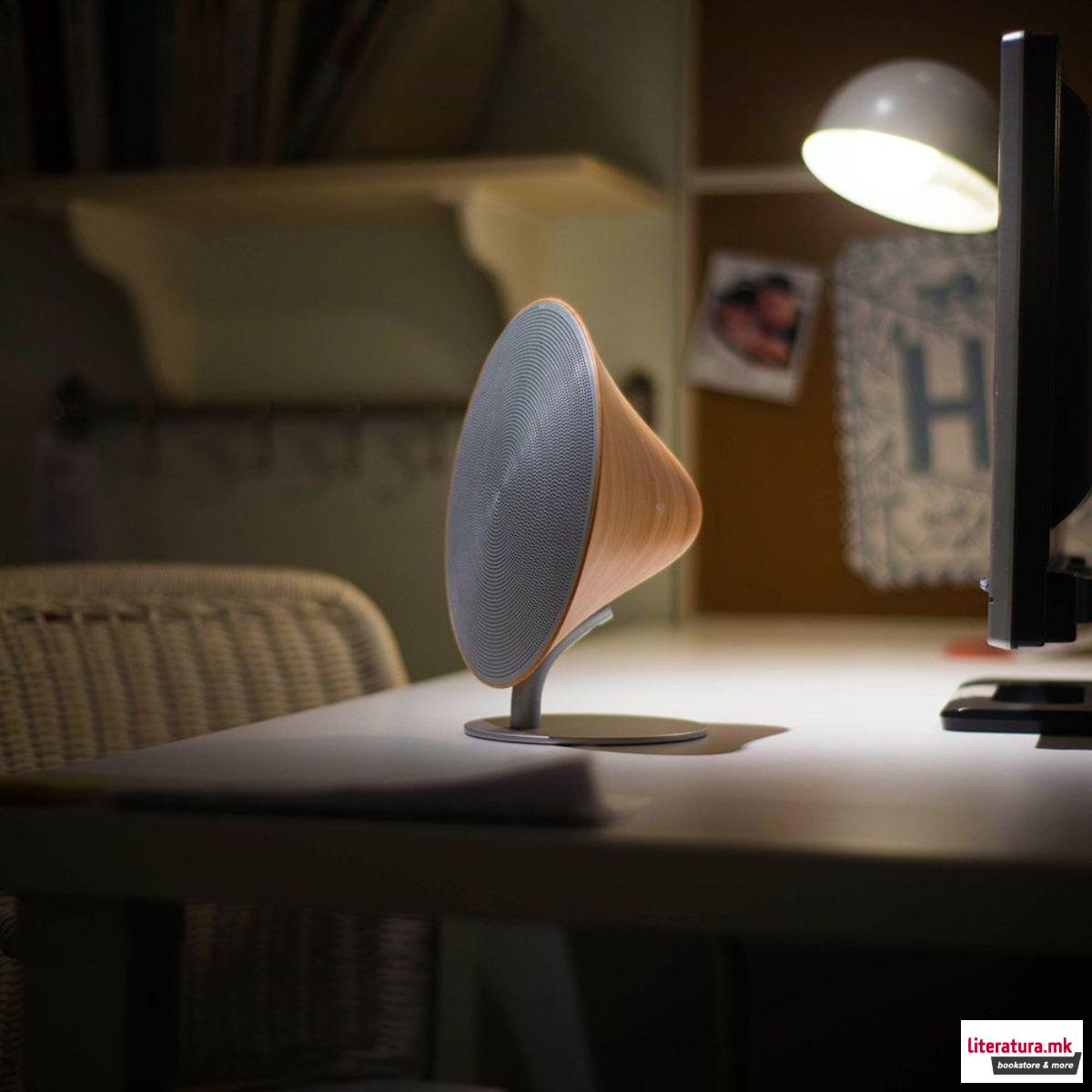 Звучник, Мини Halo Bluetooth Speaker, мал, дрво - бука 