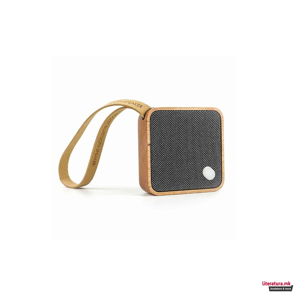 Звучник, Mi Square Pocket Bluetooth Speaker, дрво - цреша 