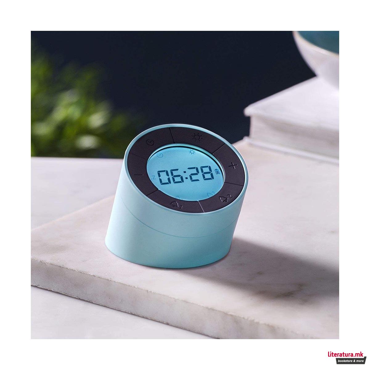 Будилник, The Edge Light Alarm Clock, зелен 