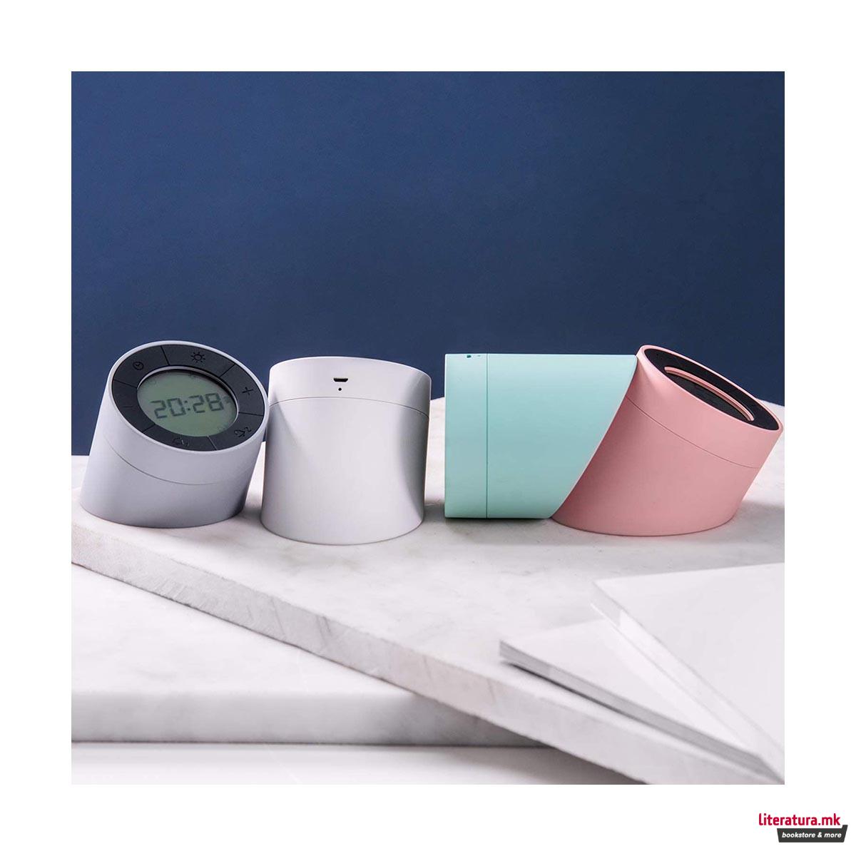 Будилник, The Edge Light Alarm Clock, зелен 