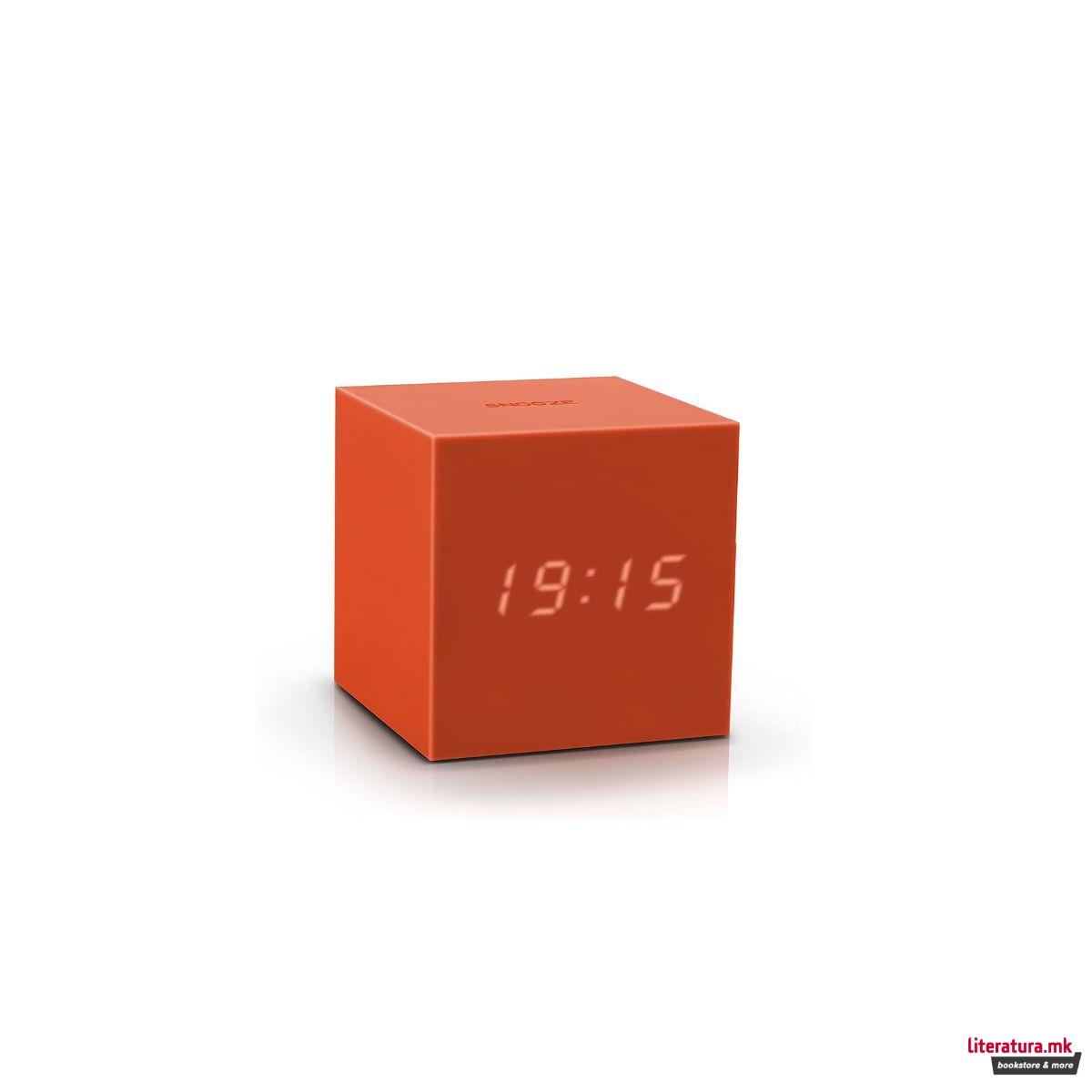 Часовник, Gravity Cube Click Clock, портокалов 