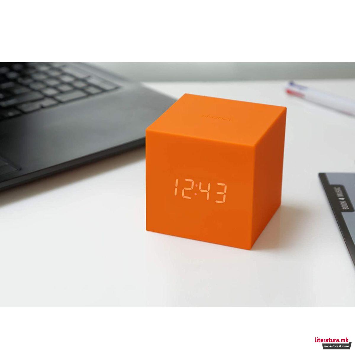 Часовник, Gravity Cube Click Clock, портокалов 