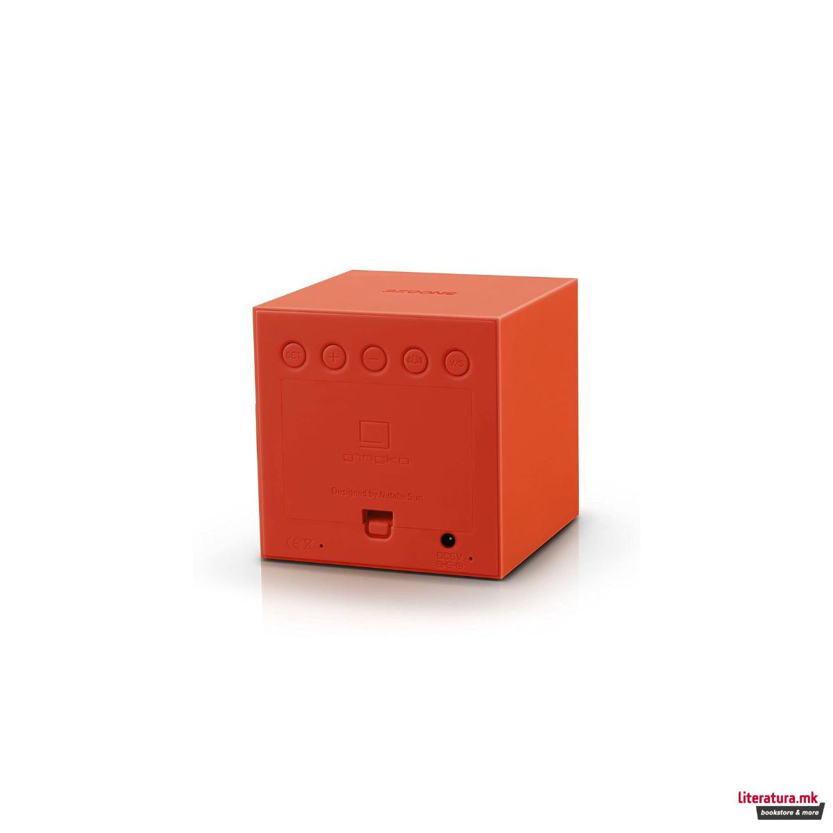 Часовник, Gravity Cube Click Clock, портокалов 