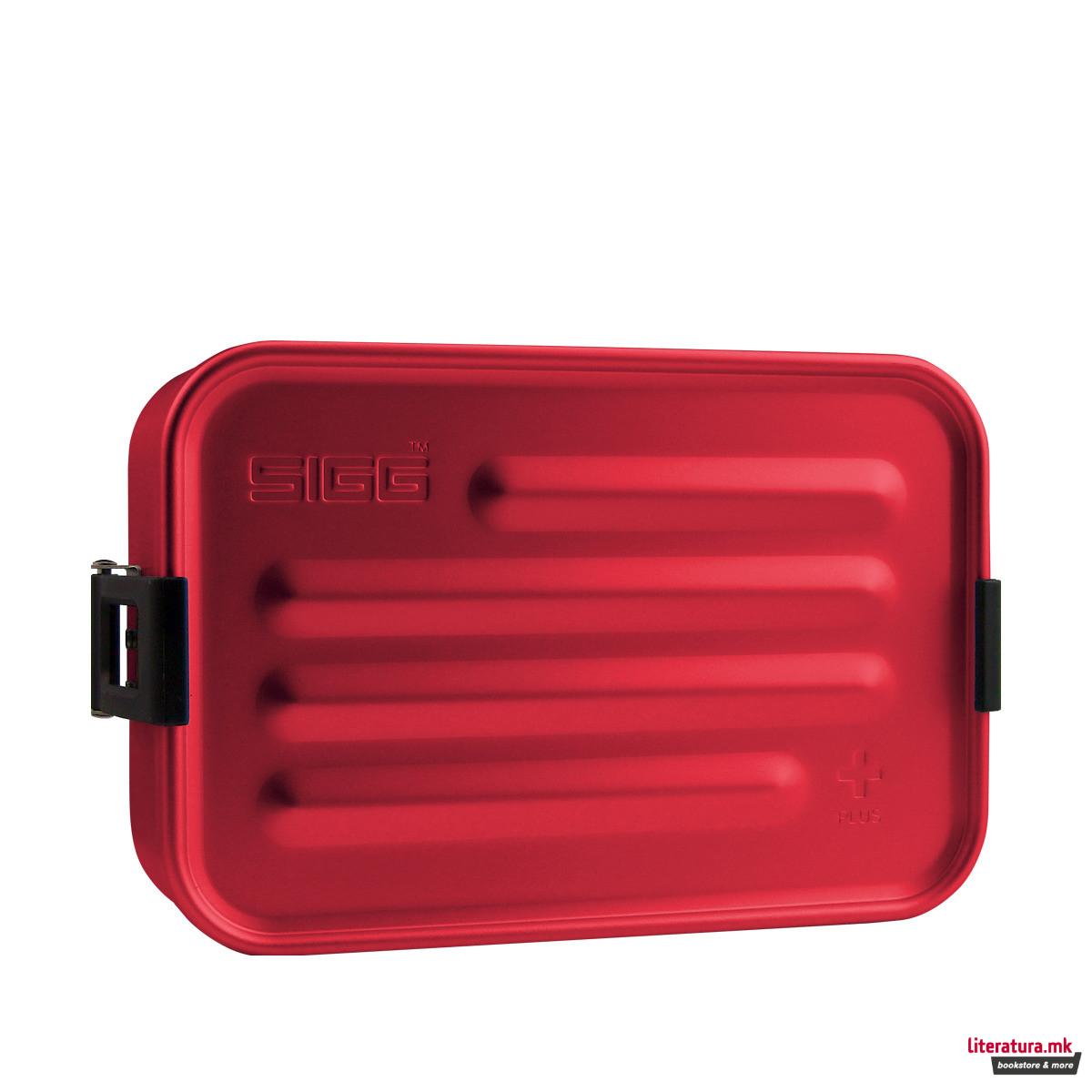 Метална кутија за ужина, Sigg, Metal Box Plus S, Red, мала 