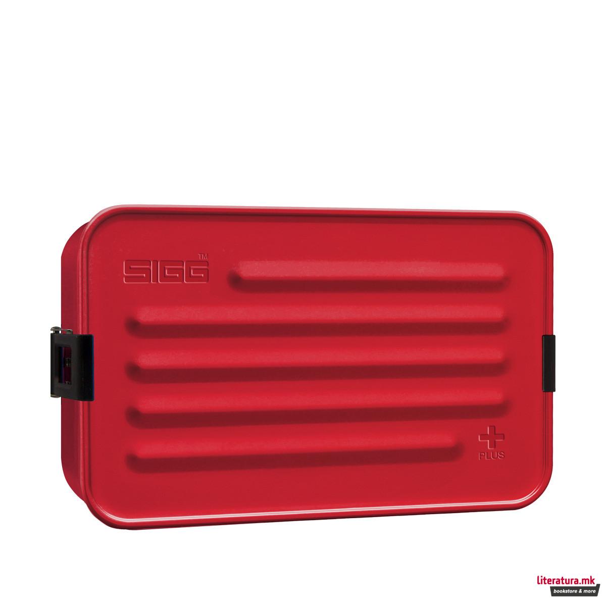 Метална кутија за ужина, Sigg, Metal Box Plus L, Red, голема 