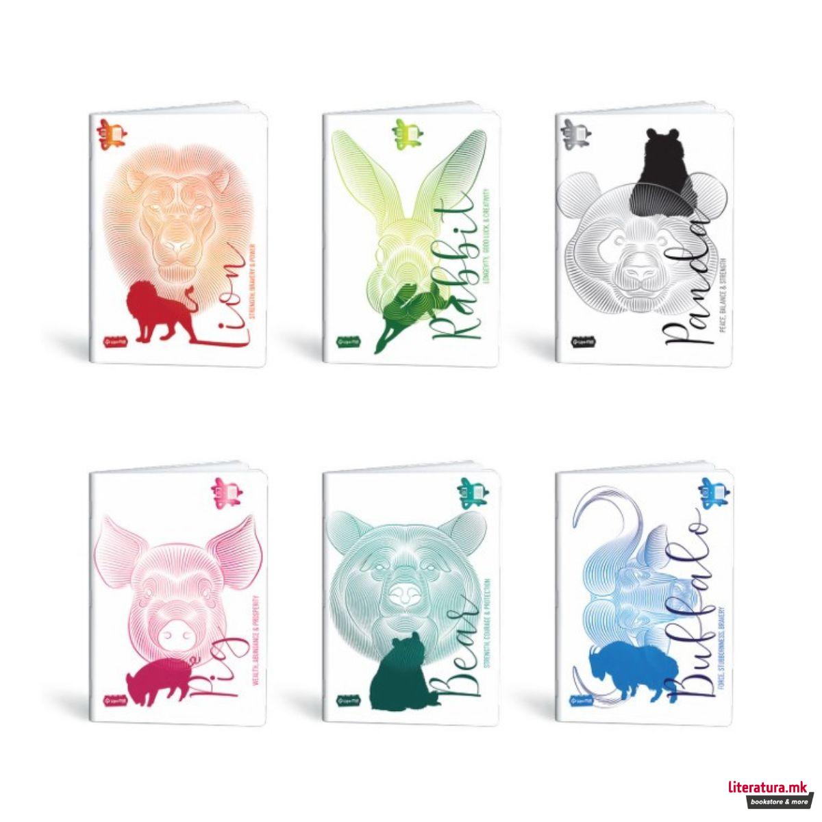 Тетратка, Lipa Mill, Animals, A4, линии 