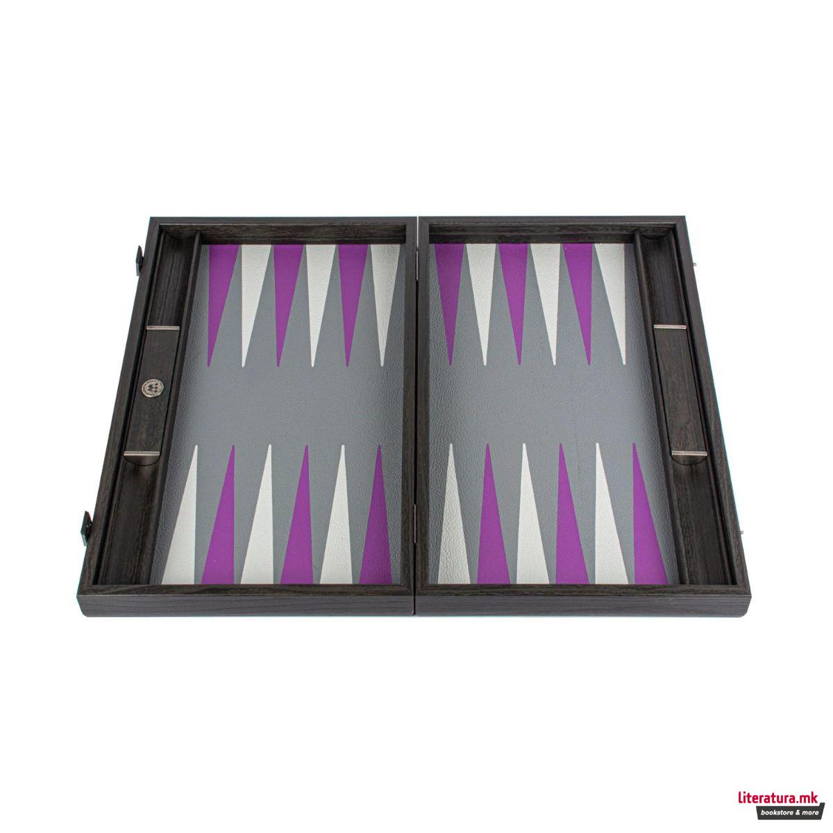 Сет за табла, Handcrafted Traffic Purple Minimalist Art, голем 