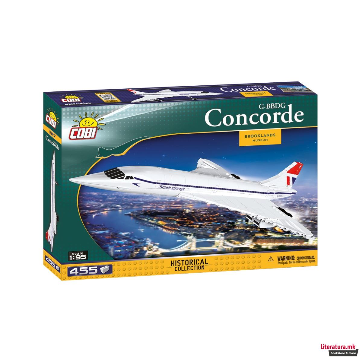 Коцки за градба, Historical Collection, G-BBDG Concorde, 455 парчиња