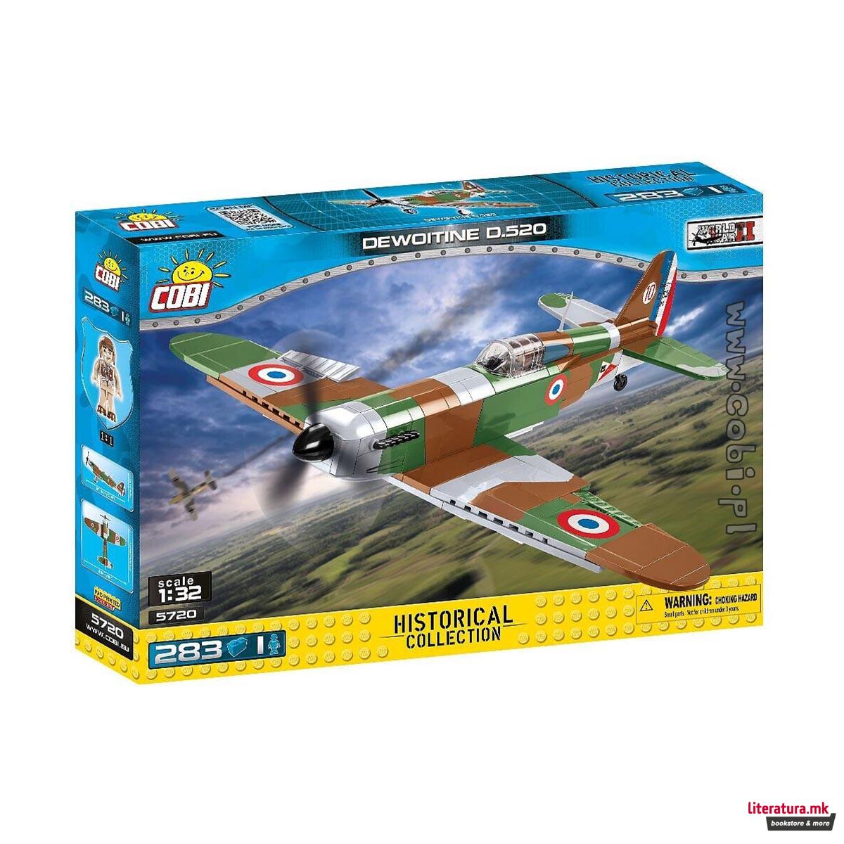 Коцки за градба, WW2 Historical Collection, Dewoitine D.520, 273 парчиња 