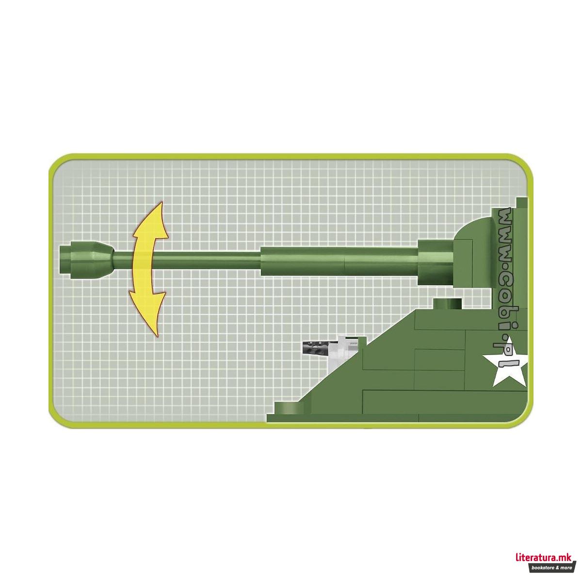Коцки за градба, WW2 Historical Collection, M4A3E8 Sherman, 315 парчиња 