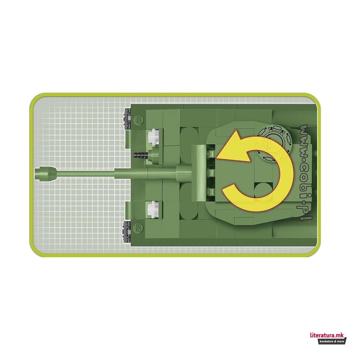 Коцки за градба, WW2 Historical Collection, M4A3E8 Sherman, 315 парчиња 