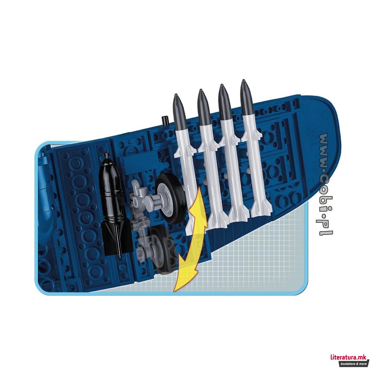 Коцки за градба, Korean War Historical Collection, AU-1 Corsair, 330 парчиња 