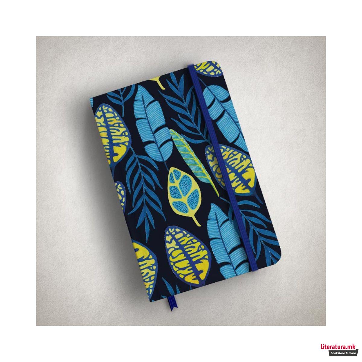 Тефтер, Leaves - Blue 