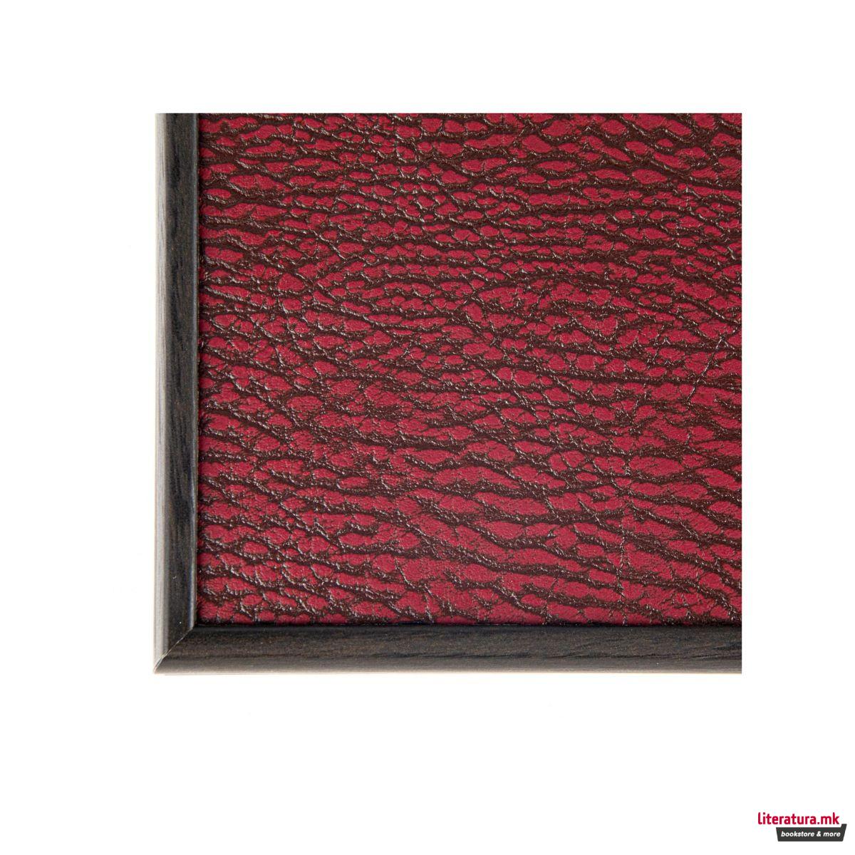 Handcrafted Burgundy Red Travel Set 