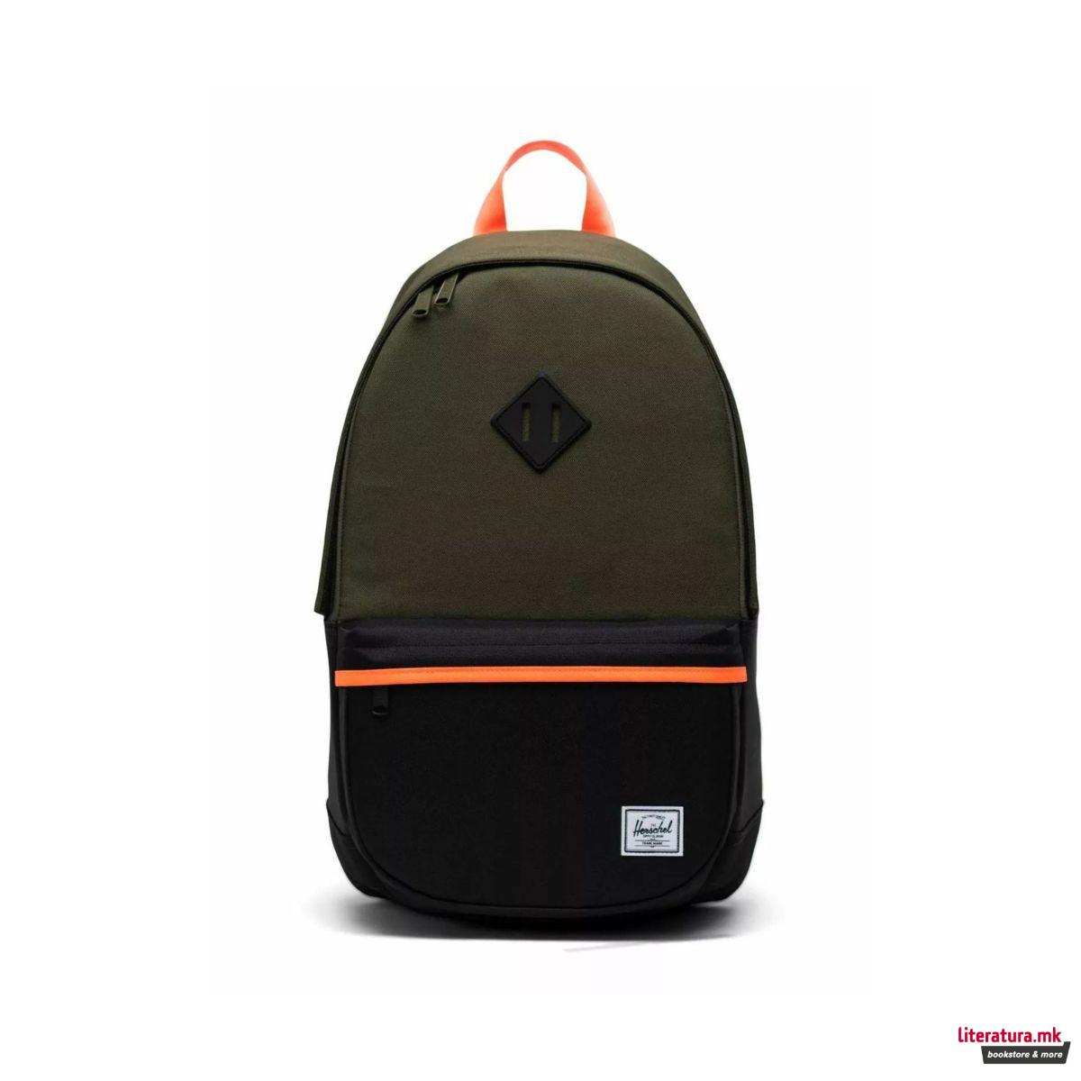 Ранец, Heritage Pro, Ivy Green/Black/Shocking Orange 