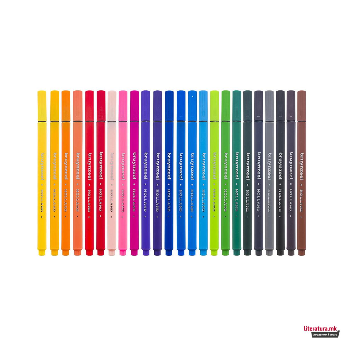 Сет фајнлајнери, Bruynzeel - Basic Colours, 24 бои 