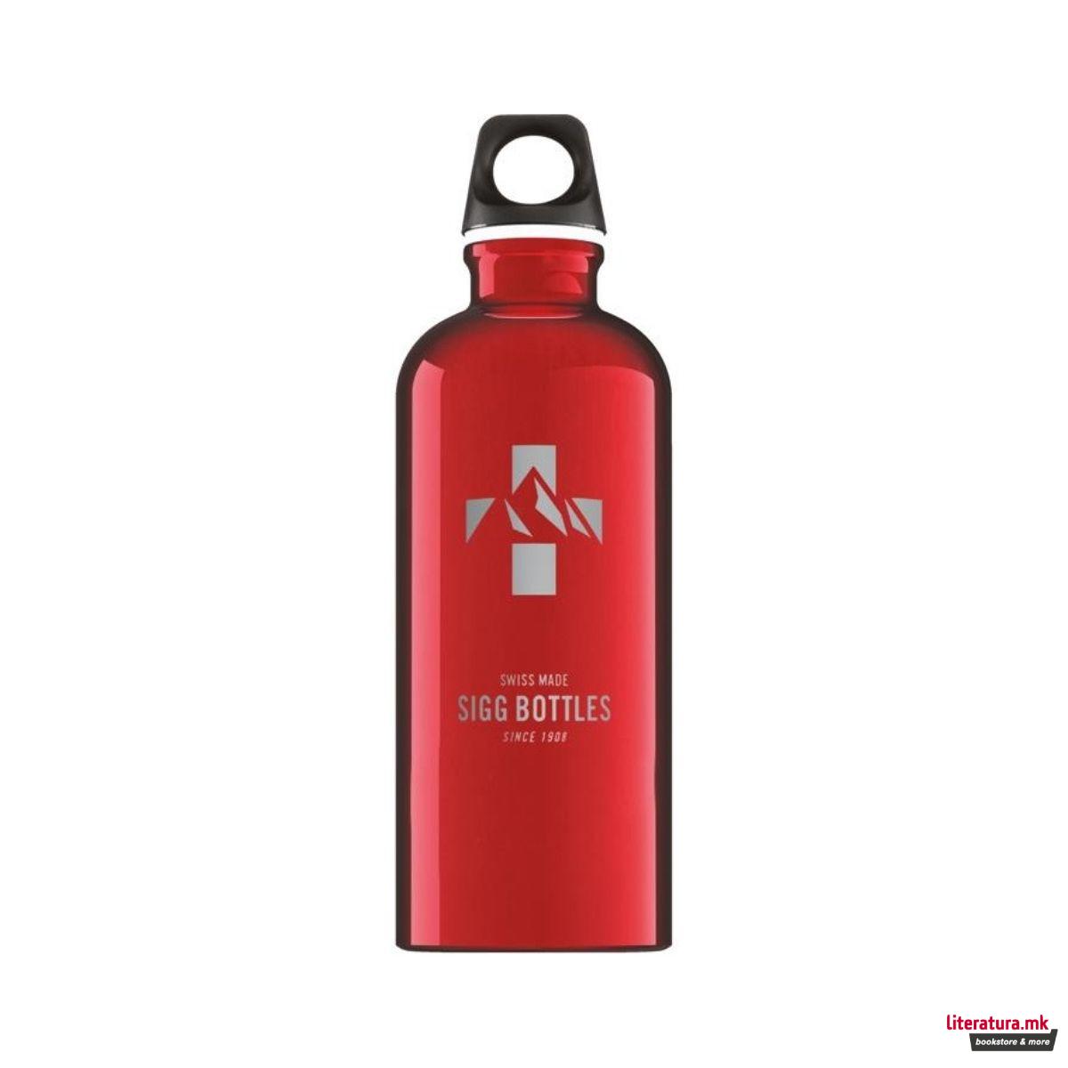 Шише за вода, Sigg, Alu Mountain Red, 600мл 