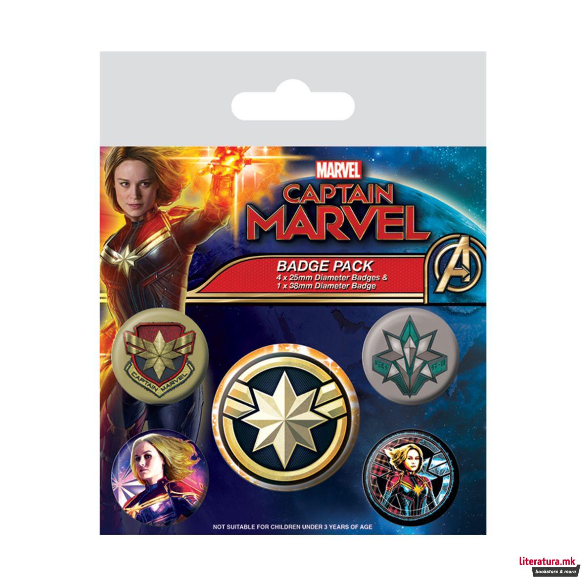 Сет беџови, Marvel, Captain Marvel 