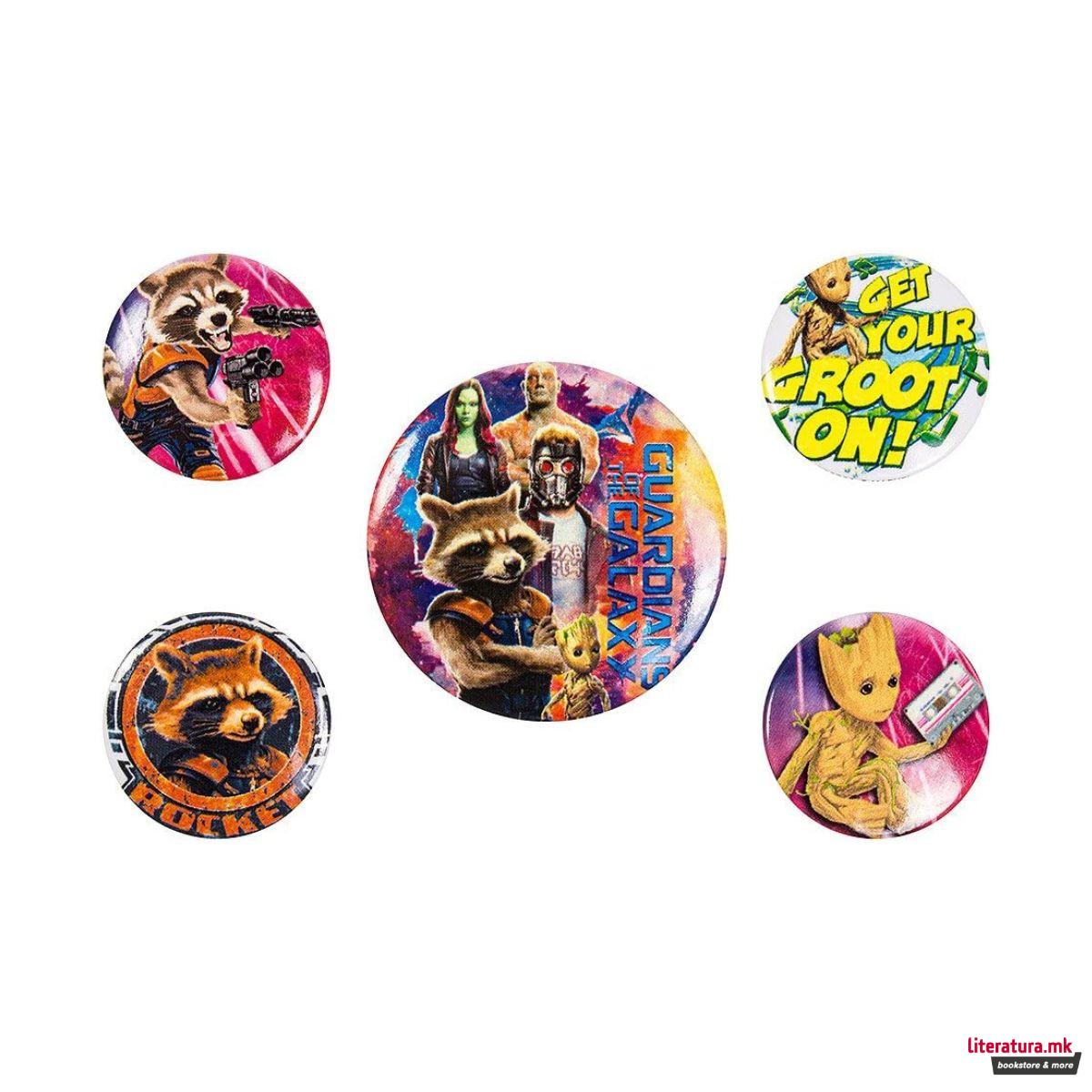 Сет беџови, Marvel, Guardians of the Galaxy 2, Rocket and Groot 