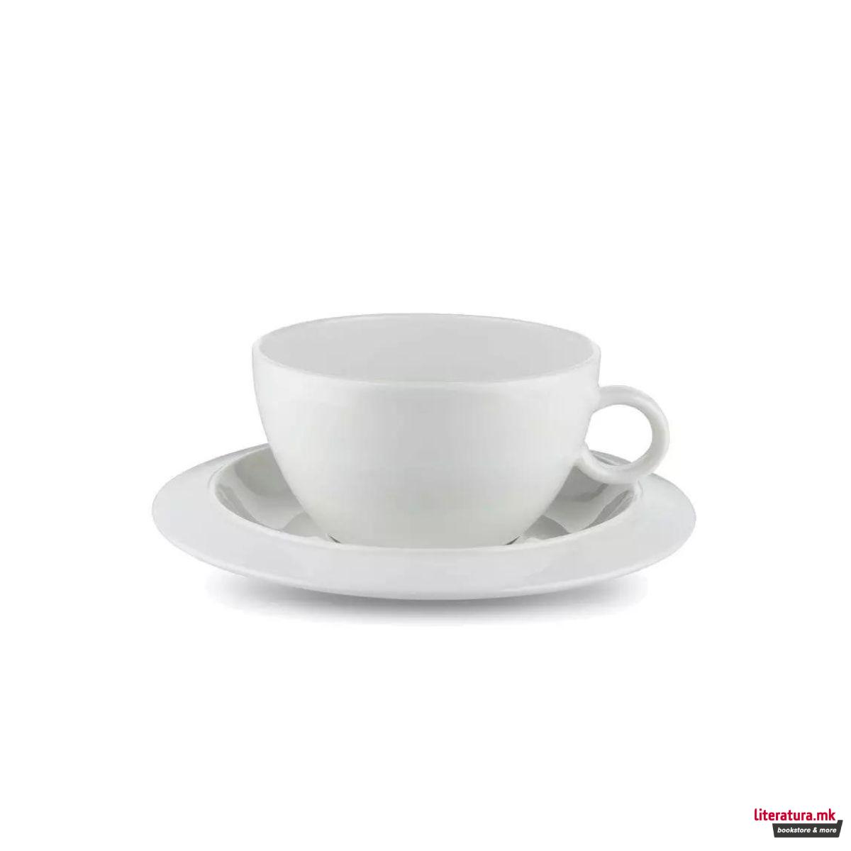 Сет од 2 шолји со тацни, Bavero, 220мл 