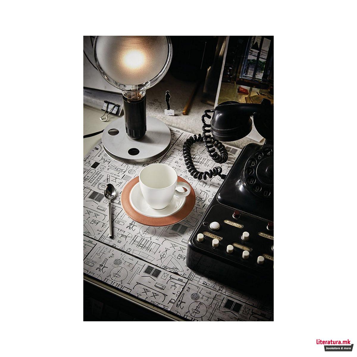 Сет од 2 шолји со тацни, Bavero, 100мл 