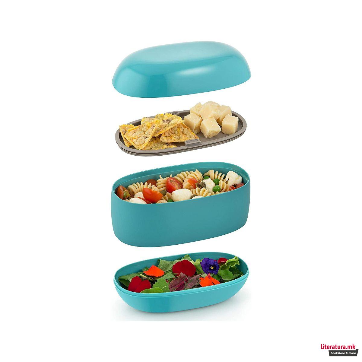 Кутија за ужина, Food à porter, светлосинa 